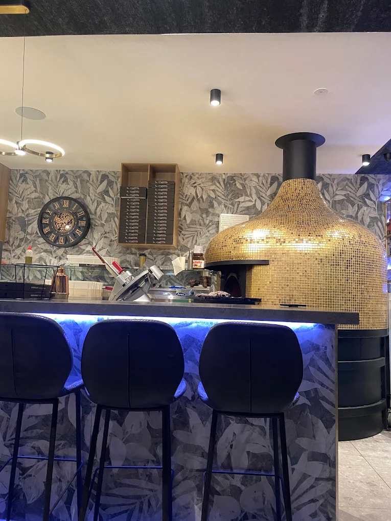 Gold mosaic wood-fired oven at Il Matto Werribee